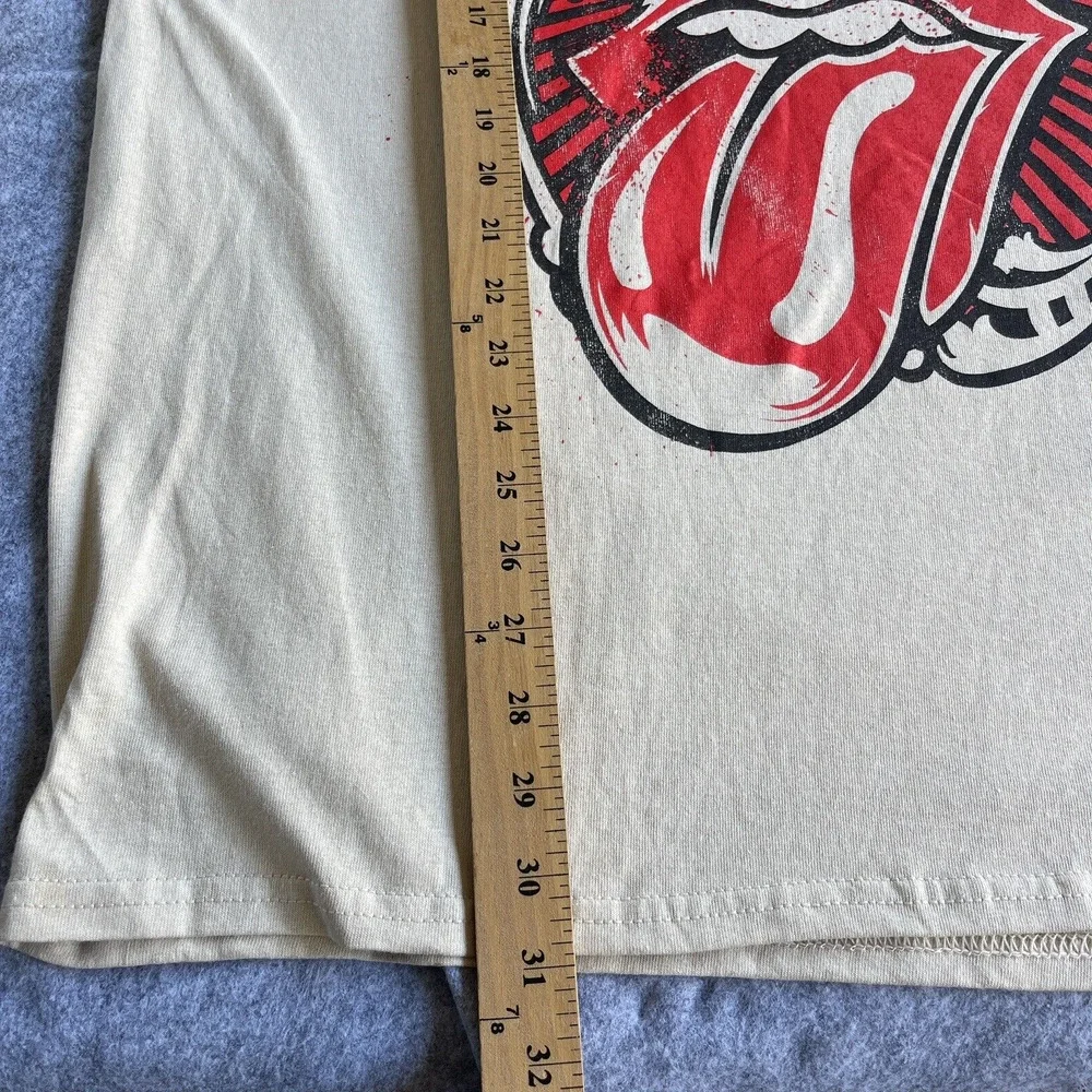 The Rolling Stones Shirt Adult Extra Large Beige Rock Band Music Jagger Spencers